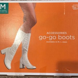 white gogo boots target
